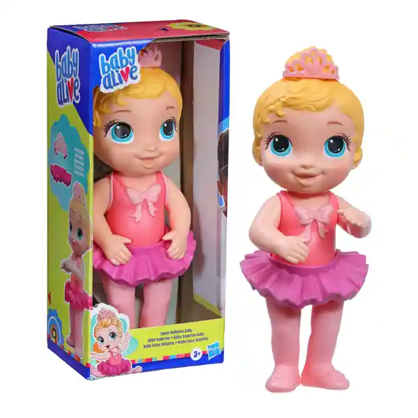 Baby Alive Muñeca Bebé Dulce Bailarina Rubia Rosada