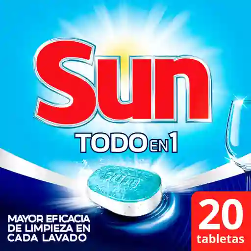 Sun Detergente Lavavajilla Tabletas Máquina 3 en 1