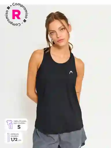 Head Polera Sin Manga New Tank Mujer Ttem Negro M