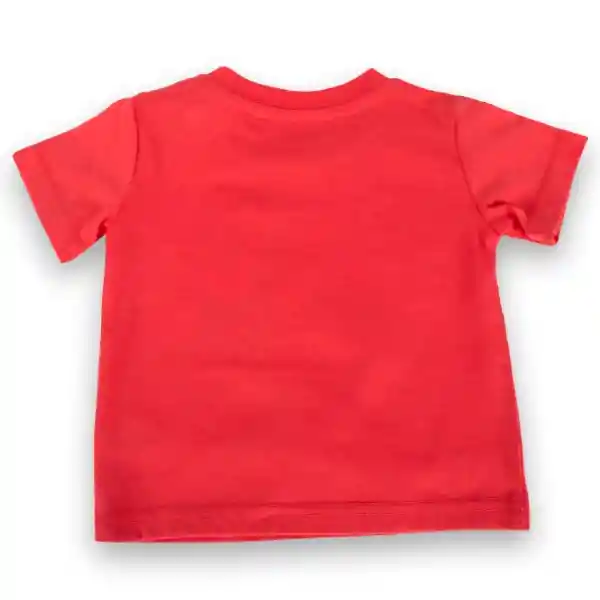 Polera Manga Corta Bebé Niño Rojo Pillín Talla 3 M