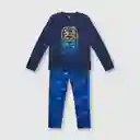 Pijama de Algodón de Niño Color Azul Talla 3A Colloky