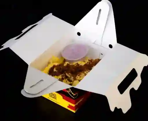 Caja Papas Fritas ,Cheddar Tocino,1 Salsa