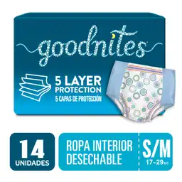 Goodnites Ropa Interior Desechable para Niños Talla S-M