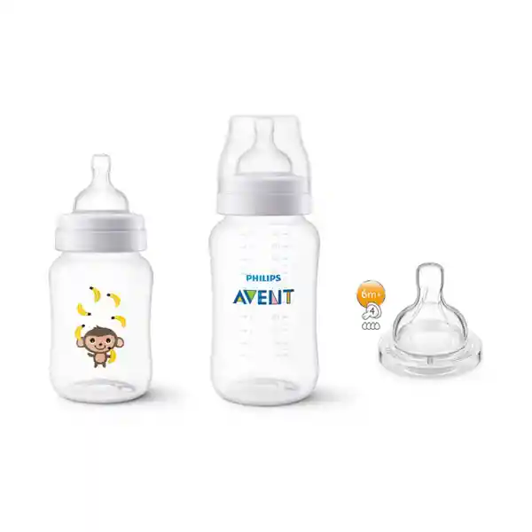 Avent Set Mamaderas Tetina Monito