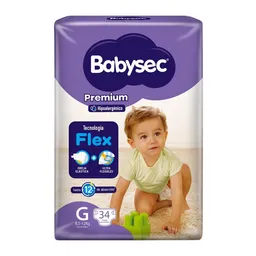 Babysec Pañal Premium Flex Talla G