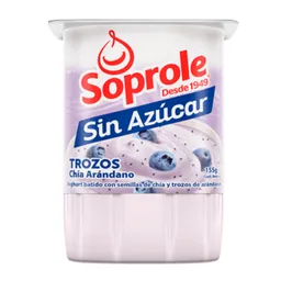 Soprole Yoghurt Sin Azúcar Trozos Chía Arándano 155 g
