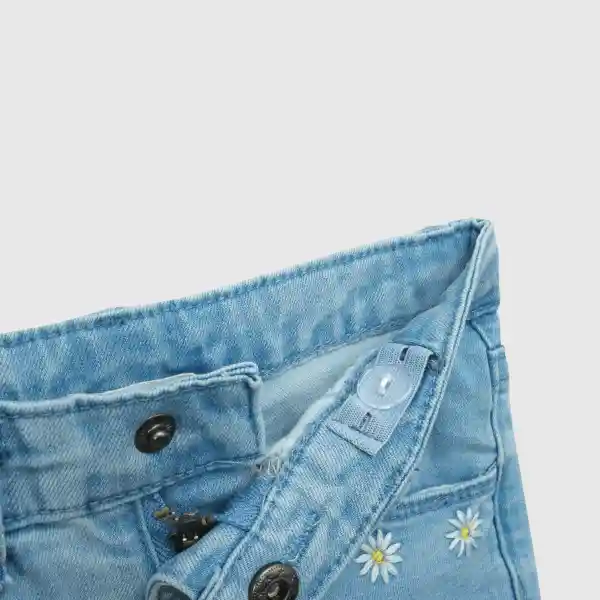 Jean Margaritas de Bebé Niña Light Denim Talla 12/18M Colloky