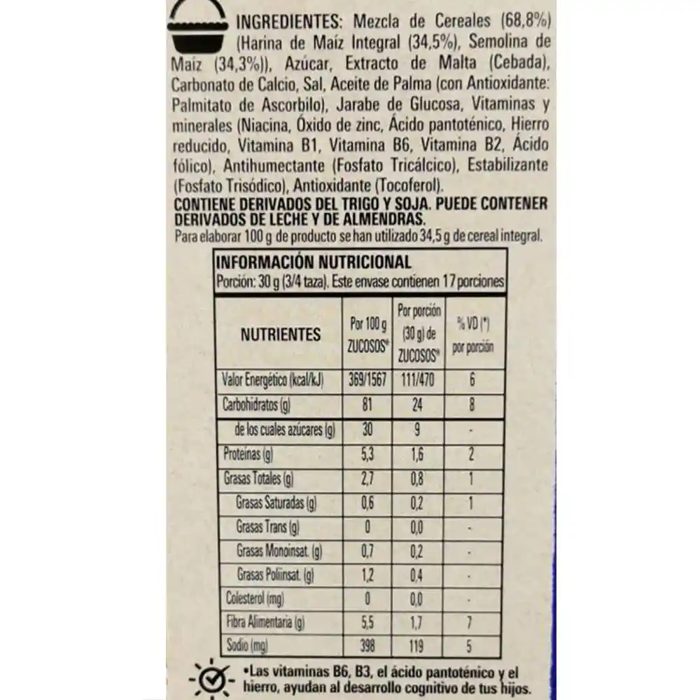 Zucosos Cereal Integral