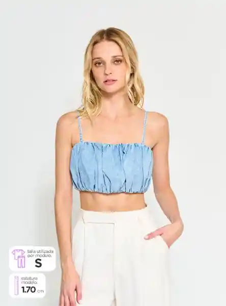 Index Blusa Mujer Celeste Talla M IBL0176 B W/25