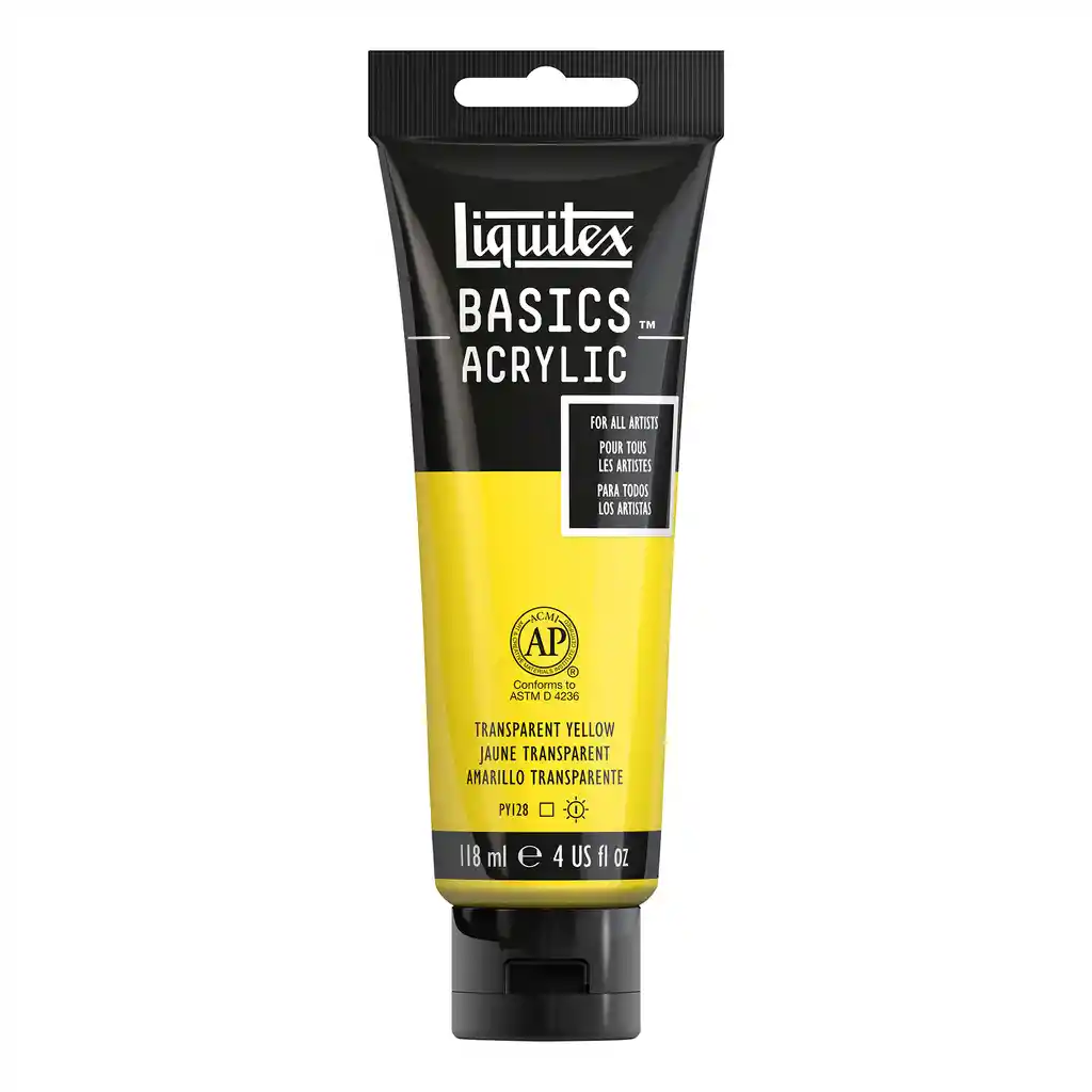 Liquitex Acrilico BASICS 118 ml 045 Amarillo Transparente