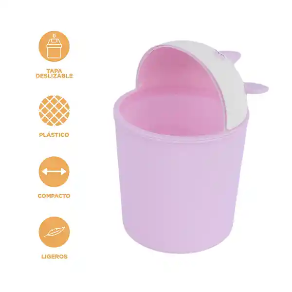 Bote de Basura Serie Unicornio Rosa 22 cm Miniso