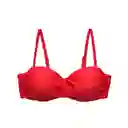 Bikini Estilo Sostén Strapless Color Rojo Talla S Samia