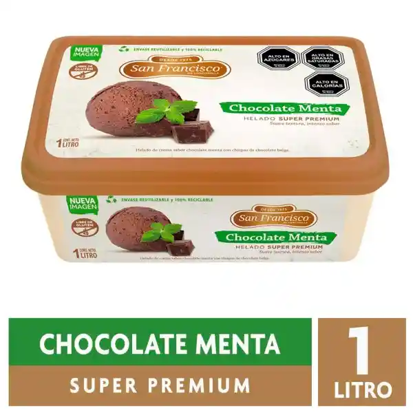 San Francisco Loncomilla Helado Super Premium Chocolate Menta