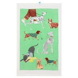 Paño Cocina de Algodón Velour Estampado Verde Casaideas