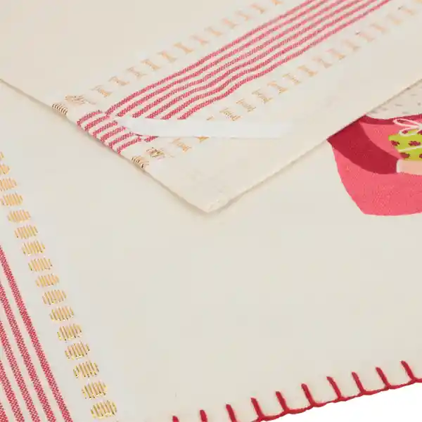 Paño de Cocina Con Tejeduría Navidad 50 x 70 cm Casaideas