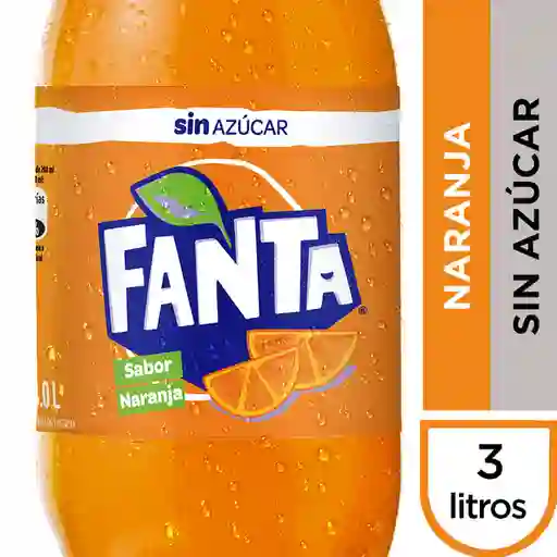 Fanta Sin Azúcar Naranja 3 Lt