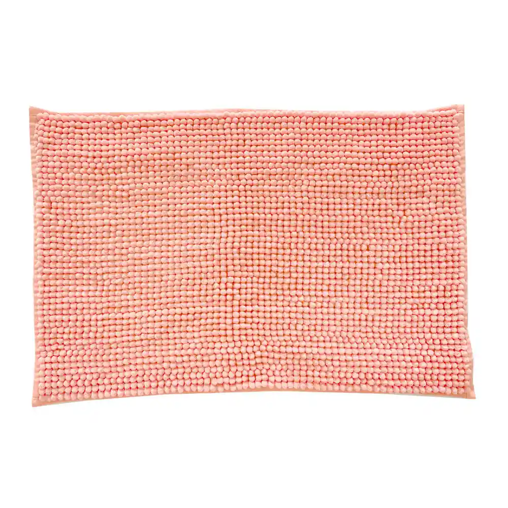 Piso De Baño Krea Shaggy Microfibra 40X60Cm Coral