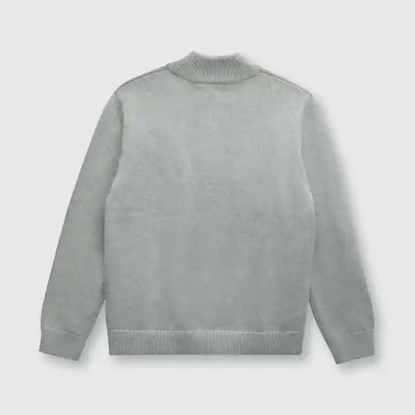 Sweater Clásico de Niño Gris Melange Talla 6A Colloky