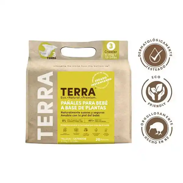 Terra Pañal Biodegradable Talla M TE103