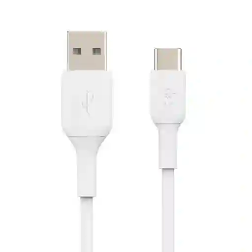Belkin Cable Usb-A Usb-C Pvc Blanco 1 m