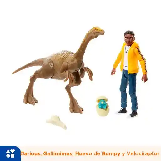 Jurassic World Pack Figura de Acción y Dinosaurio