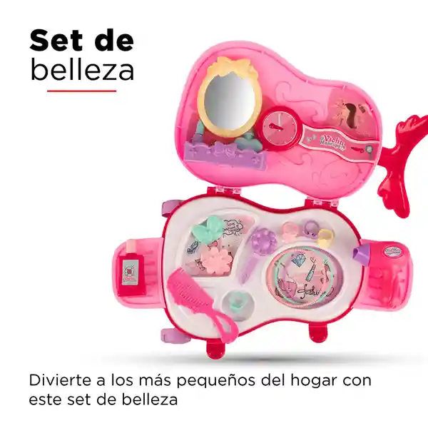 Miniso Juguete ta Salón de Belleza Rosa 25.5 21 cm
