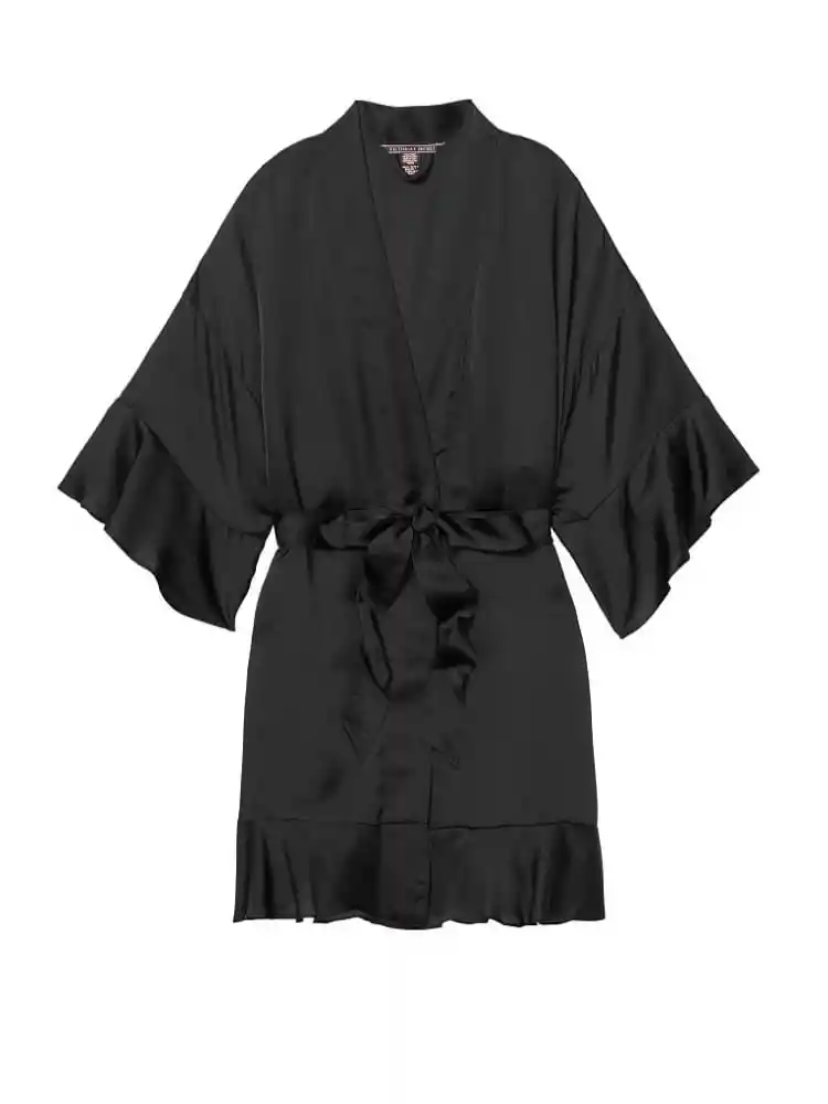 Victoria's Secret Kimono de Satín Negro