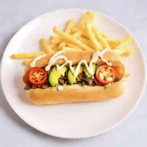 Sandiwch Italiano con Papas Fritas