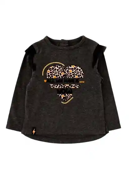 Polera Bebé Tul Liberty Niña Grafito Melange 18 a 24 Meses 170