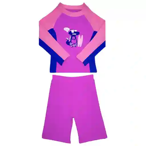 Conjunto Para Niño Con Filtro Uv Fucsia Talla 8 Samia