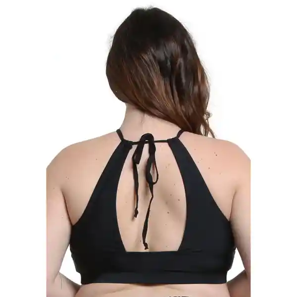 Peto Deportivo Halter Negro Talla XL Samia