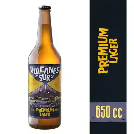 3 x Cerveza Premium Lager Volcanes Sur 650 cc Botella