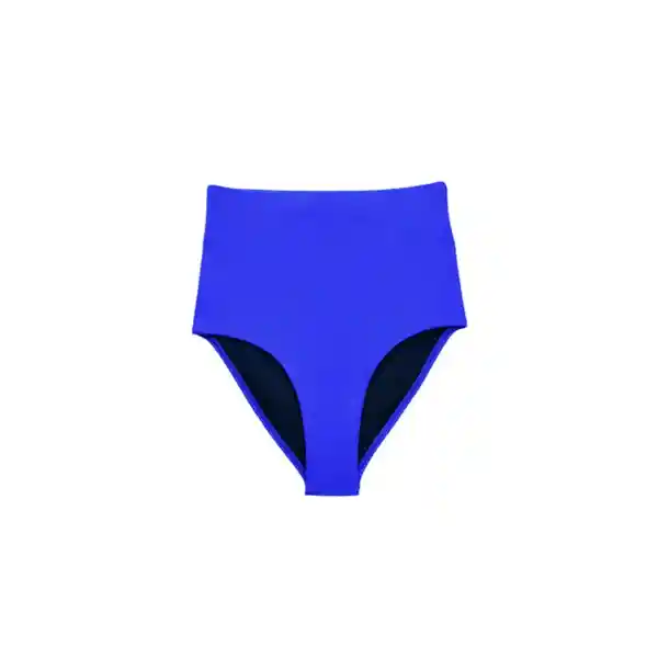 Bikini Calzón Tiro Alto Azul Talla S Samia