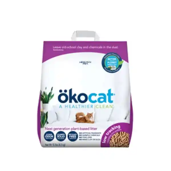 Okocat Arena Aglutinante Biodegradable Gato de Pelo Largo