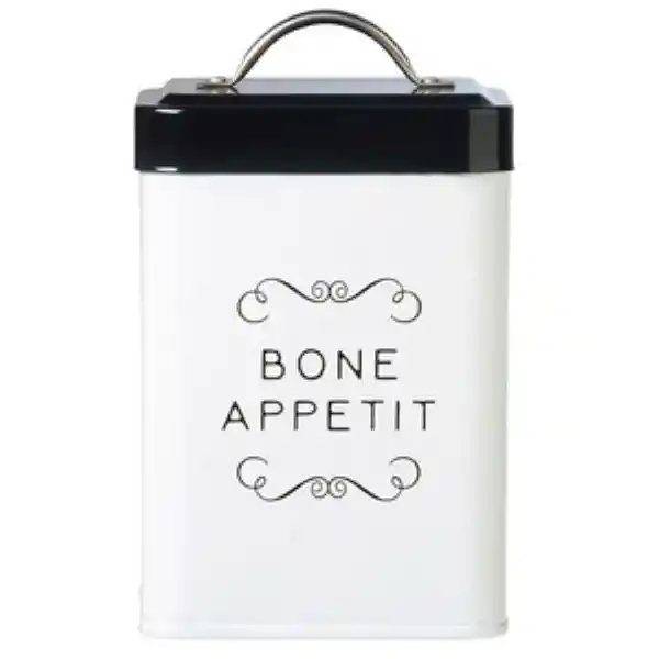 Amici Pet Contenedor de Metal Para Snacks Diseño Bone Appetit