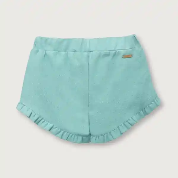 Short Gabardina Vuelos Niña Aqua Talla 9M Opaline