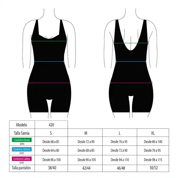 Traje de Baño Deportivo Pierna Larga Espalda Cubierta Azul T. L Samia