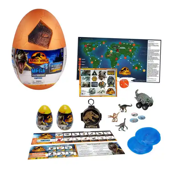 Jurassic World Mega Huevo Dominion Que Incluye Más 20 Sorpresas