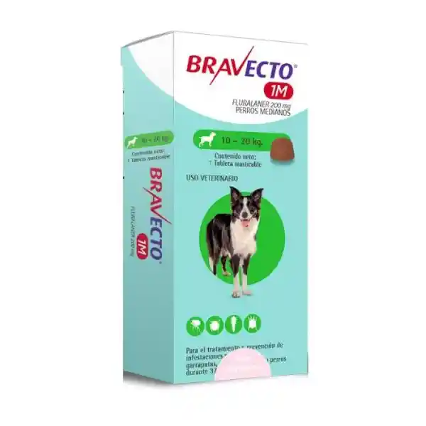 Msd Bravecto Antipulgas 1 Mes (10 - 20 g)