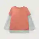 Polera Doble Manga Sandia de Niño Talla 6M Opaline