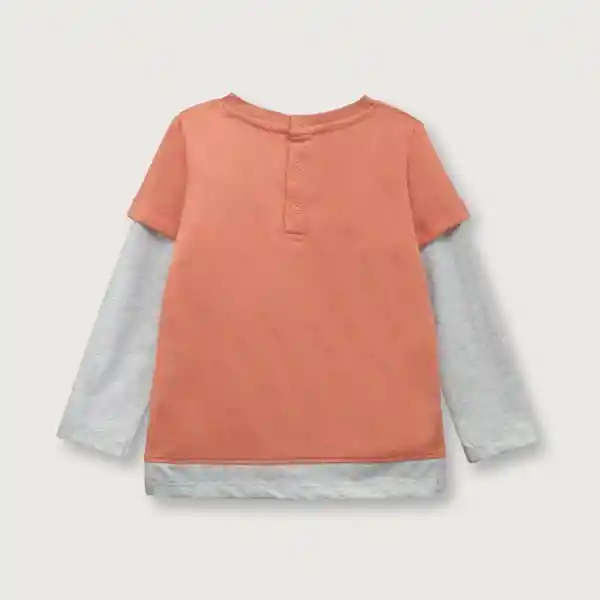 Polera Doble Manga Sandia de Niño Talla 6M Opaline