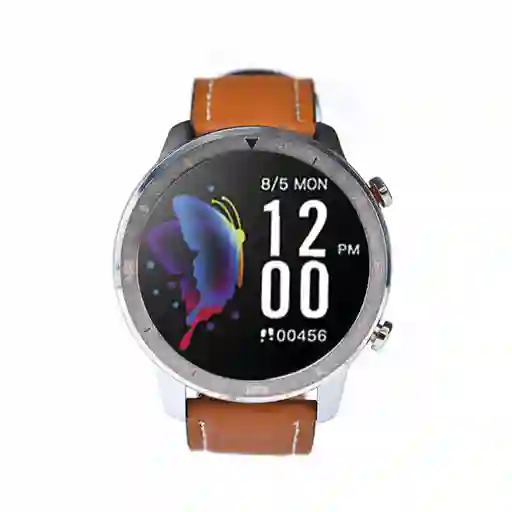 Lhotse Smartwatch Plateado Cuero Café Claro RD7