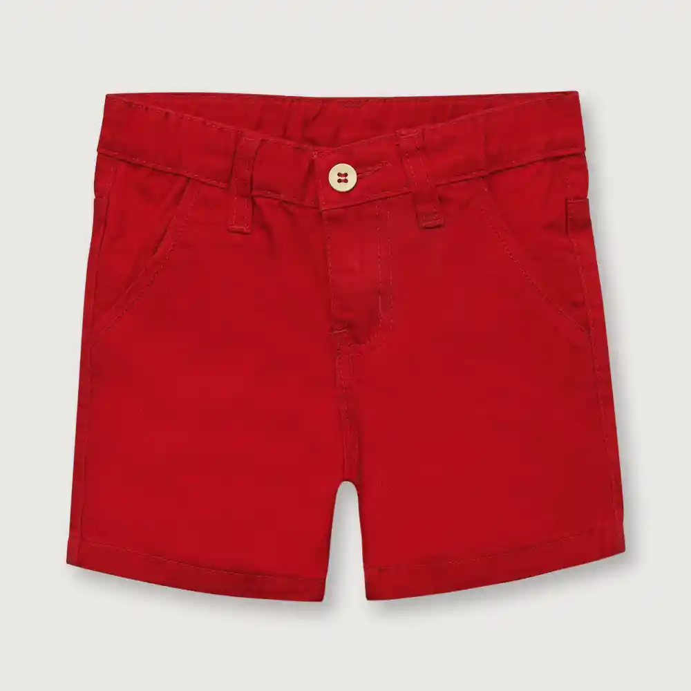 Bermuda De Niño Roja Talla 3a