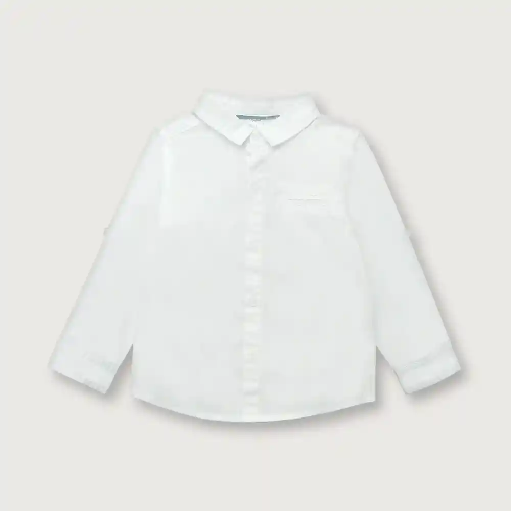 Camisa De Niño Blanca Talla 9m