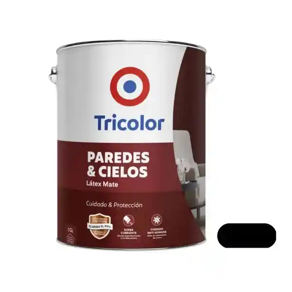 Tricolor Látex Mate Paredes y Cielos Negro