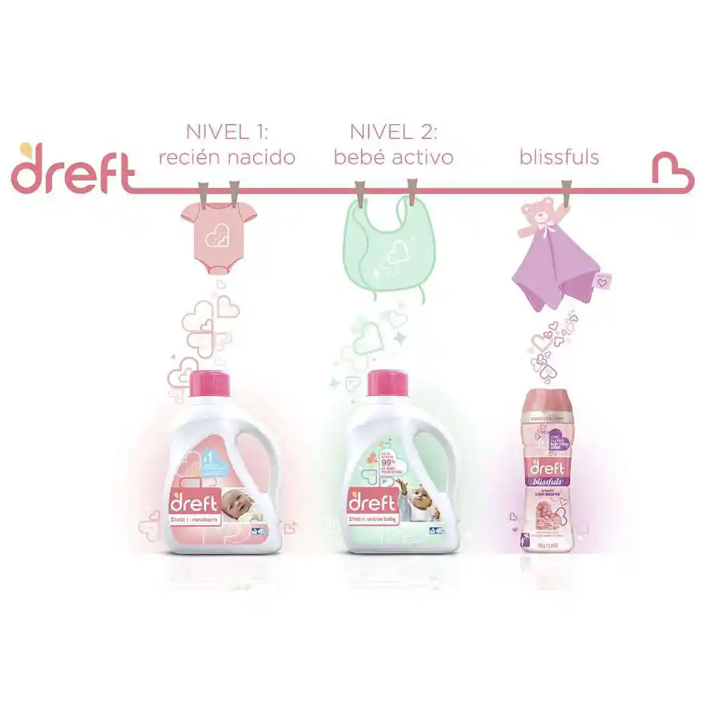 Dreft Detergente Concentrado para Bebés Etapa 1