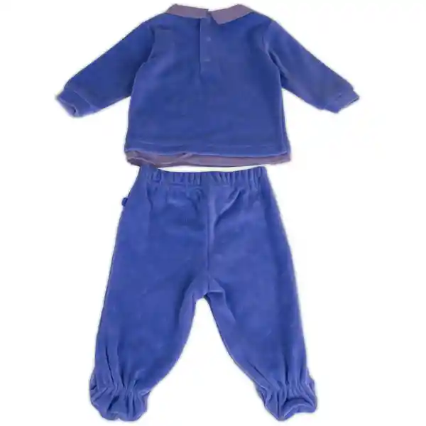 Conjunto Plush Bebe Niño Azul Pillin 6 M