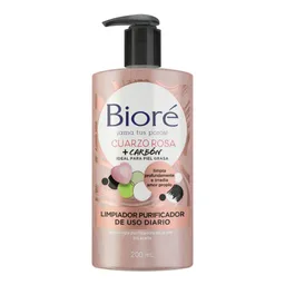 Biore Limpiador Purificador De Uso Diario Cuarzo Rosa Y Carbón .