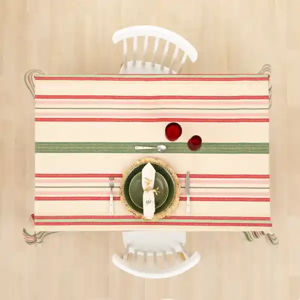 Mantel de Navidad Algodón y Lino 150 x 210 cm Casaideas