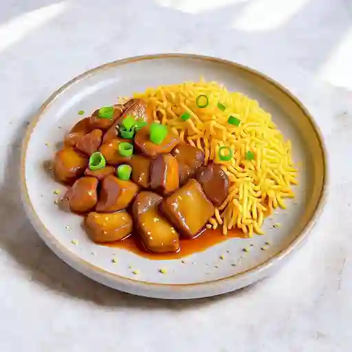 Colacion Individual Carne Mongoliana Con Arroz Chaufan